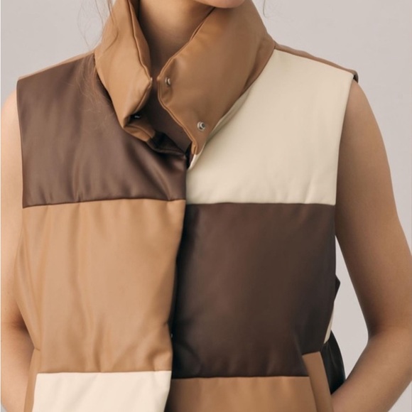 NEW Anthropologie Colorblock Vest Size Large - Picture 3 of 3